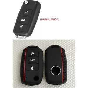 Yıldız Tuning Volkswagen Anahtar Kılıfı Silikon 3 Tuş (Oem)