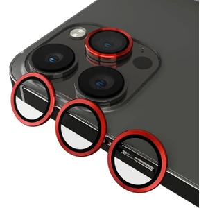 iPhone 14 Uyumlu Kamera Mercek Lens Için Koruyucu KIRMIZI