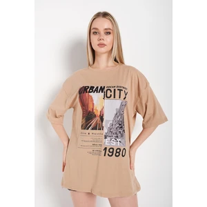 Kadın Urban Baskılı T-Shir
