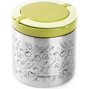 Tedemeı Paslanmaz Çelik Yuvarlak Desenli Yemek Termosu 630ML