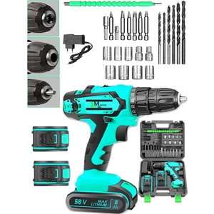 Marco Life Alman Technology Hi-Tech Series 58 V 8 Ah Samsung Çift Akülü Seri Vidalama Matkap + Yardımcı Set