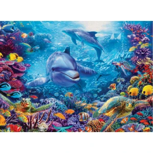 Sualtı Dünyası Yunus Dıy Elmas Mozaik Tablo Mozaik Puzzle 30X40 cm (Yurt Dışından)