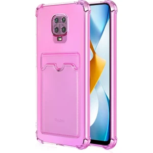 Xiaomi Redmi Note 9s Card Slot Shock Kılıf Pembe