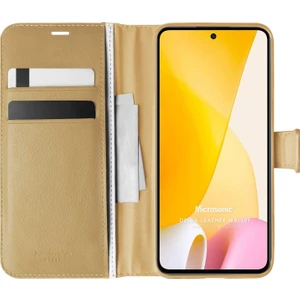 Xiaomi Mi 12 Lite Kılıf Delux Leather Wallet Gold
