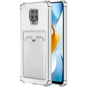 Xiaomi Redmi Note 9s Card Slot Shock Kılıf Şeffaf