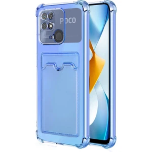 Xiaomi Poco C40 Card Slot Shock Kılıf Mavi