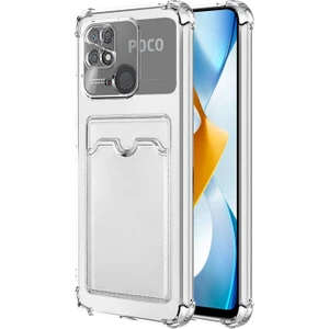 Xiaomi Poco C40 Card Slot Shock Kılıf Şeffaf