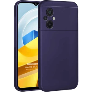 Matte Silicone Xiaomi Poco M5 Kılıf Lacivert