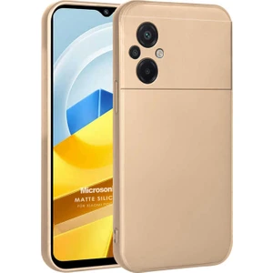 Matte Silicone Xiaomi Poco M5 Kılıf Gold