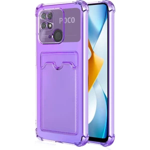 Xiaomi Poco C40 Card Slot Shock Kılıf Lila