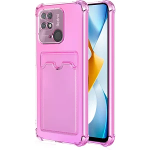 Xiaomi Redmi 10C Card Slot Shock Kılıf Pembe