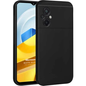 Matte Silicone Xiaomi Poco M5 Kılıf Siyah