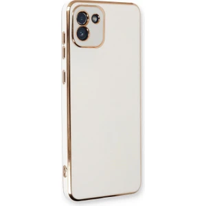 Samsung Galaxy A03 Kılıf Olive Plated Beyaz