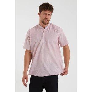 Terapi Men Erkek Hakim Yaka Yarım Patlı Ekoseli Kısa Kollu Slim Fit Gömlek Sg-K 21Y-4300602-1