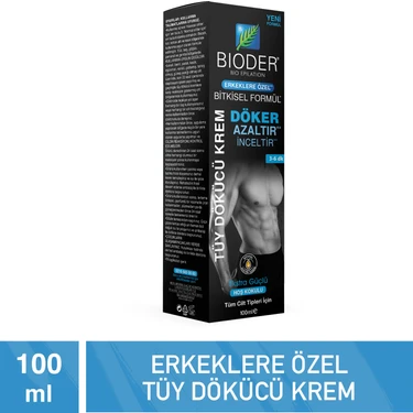 Bioder Erkeklere Özel Tüy Dökücü Krem 100