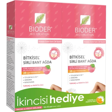 Bioder Bitkisel Sirli Bant Ağda Hassas Dahil Tüm Cilt Tipleri