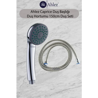 Ahlez Caprice Duş Başlığı + Duş Hortumu Duş Seti Duş
