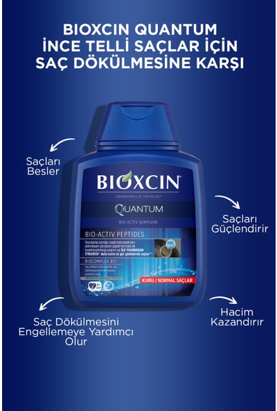 Bioxcin Quantum Kuru ve Normal Saçlar İçin Şampuan (3 al 2 öde)