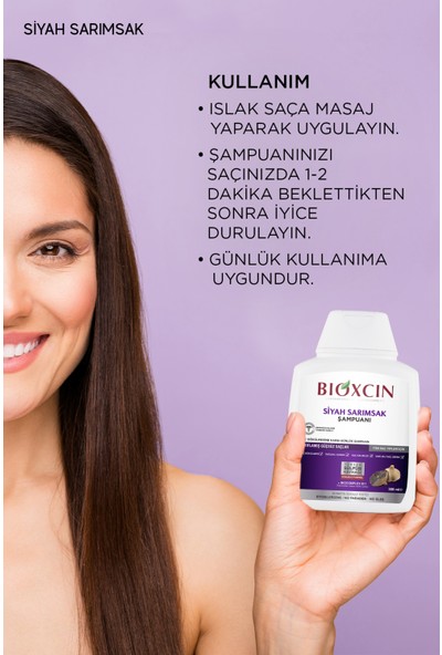 Bioxcin Siyah Sarımsaklı Şampuan 3'lü
