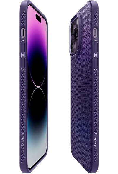 Spigen Apple iPhone 14 Pro Kılıf Liquid Air Deep Purple - ACS05578