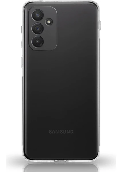 Case World Samsung Galaxy A04S ile Uyumlu Kapak Tıpalı Kamera Korumalı Premier Silikon Şeffaf ile Uyumlu Kılıf