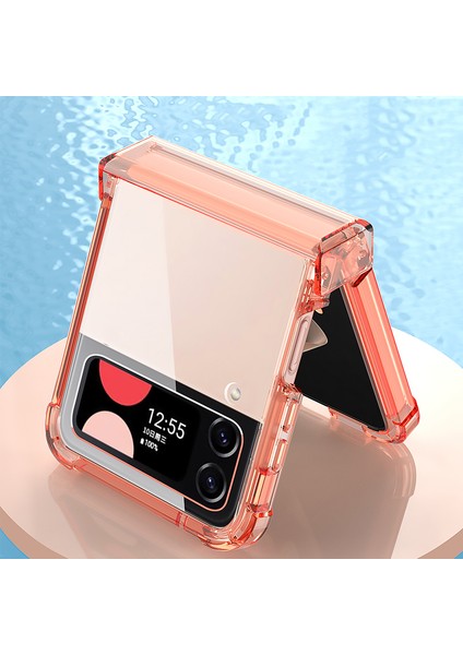 Galaxy Z Flip 4 Hava Yastığı Menteşe Şeffaf Cep Telefonu Kılıfları (Yurt Dışından) modelleri