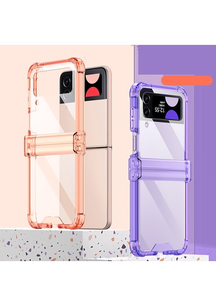 Galaxy Z Flip 4 Hava Yastığı Menteşe Şeffaf Cep Telefonu Kılıfları (Yurt Dışından) indirimleri