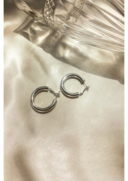 Halka Küpe Gümüş 2 cm