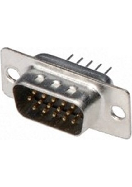 High Density D-Sub Konnektör, 15 Pin, Erkek, Pcb Mounting