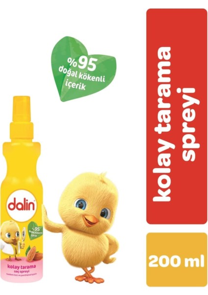 Kolay Tarama Saç Spreyi Badem Özü 200 ml x 3 Adet fiyatları
