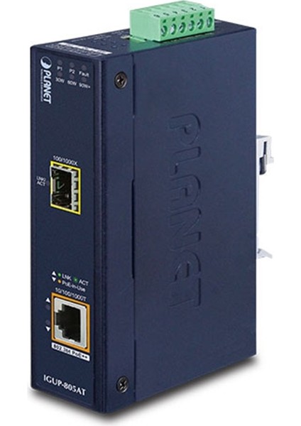 Endüstriyel 1-Port 100/1000X Sfp 1-Port 10/100/1000T 802.3BT Poe++ Media Converter ındustrial 1-Port 100/1000X Sfp To 1-Port 10/100/1000T 802.3BT Poe++ Media Converter