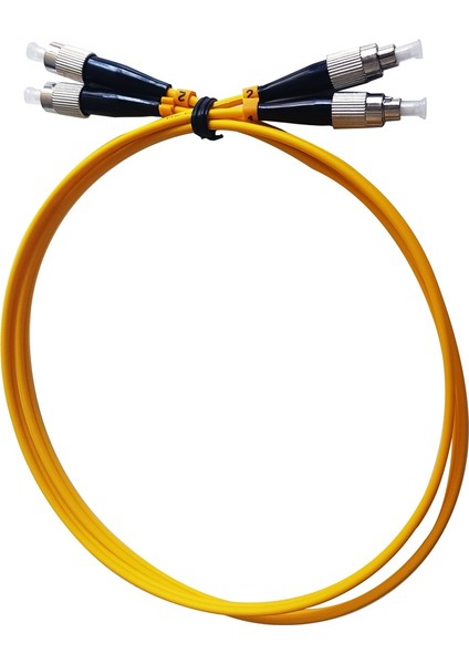 FC-FC Fiber Optik Patch Kablo, OS 2 9/125 Singlemode, 3.0mm, LSZH, 1 metre