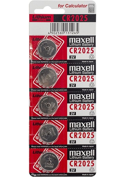 CR2025 3V Lıtyum Para Pil 5'li Paket