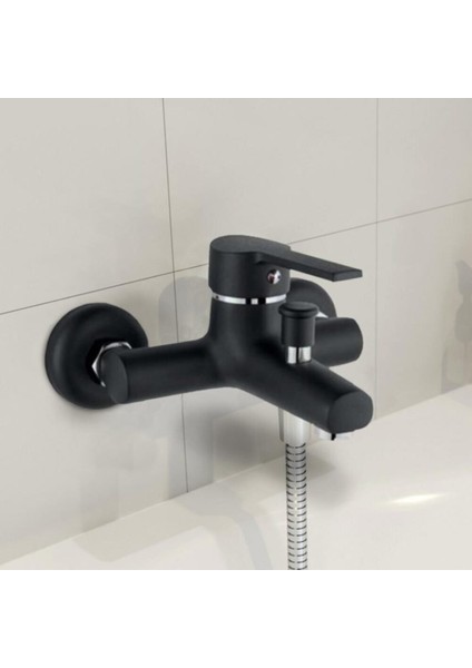 Delta Siyah Banyo Bataryası | Çift Girişli
