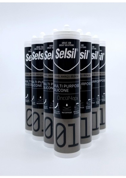 Genel Amaçlı Silikon 280GR. Beyaz 25 Adet