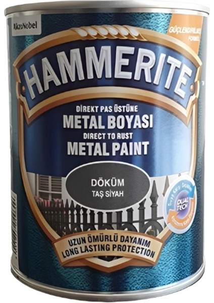 MARSHALL HAMMERİTE DÖKÜM TAŞ SİYAH PAS ÜSTÜ METAL BOYASI 0,75 LT