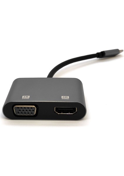 USB Tip C (3.1 Gen) HDMI + VGA Grafik Adaptörü