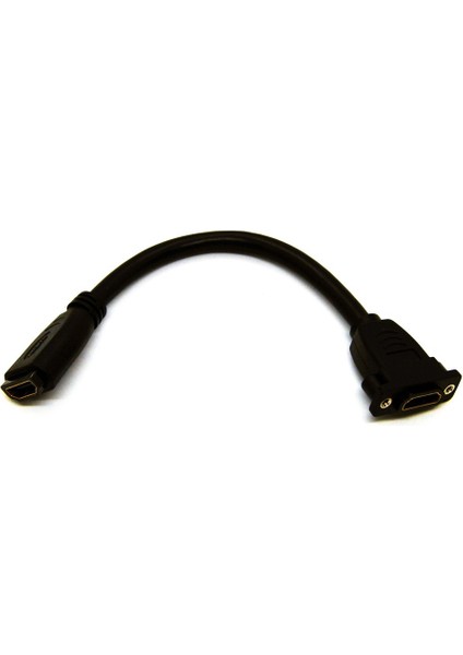HDMI Panel Montaj Tipi Çevirici, HDMI Dişi HDMI Dişi Vidalı, Altın Kaplama, 0.15 metre