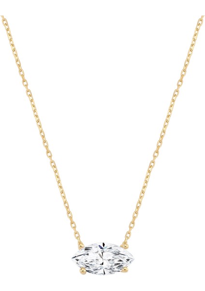 Altın Kaplamalı Markiz Tektaş Kolye fiyatları