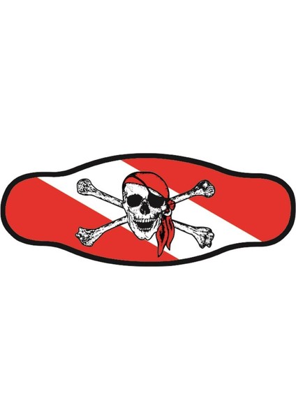 Maske Arkalığı Jolly Roger Neopren