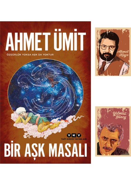 Bir Aşk Masalı Romanı - Ahmet Ümit - - Yılmaz Güney Ahmet Kaya Not defterli seti