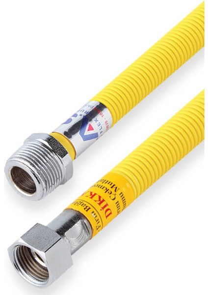 Gaz Bağlantı Flexleri Makaronlu Somun Nipel 3/4-1/2 30 cm