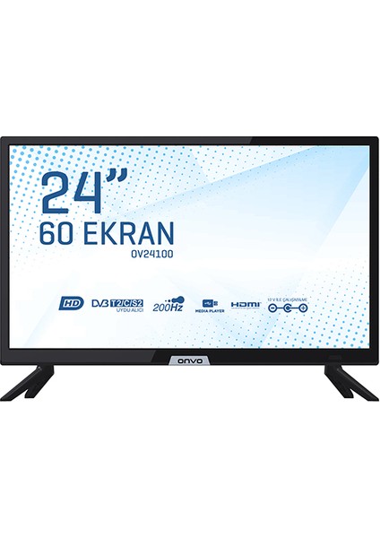 OV24100 24" 60 Ekran Uydu Alıcılı HD LED TV (12V Girişli)