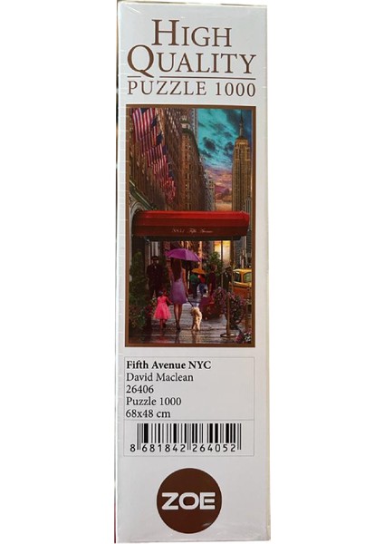 Hıgh Qualıty Zoe 1000  Parça New York Puzzle