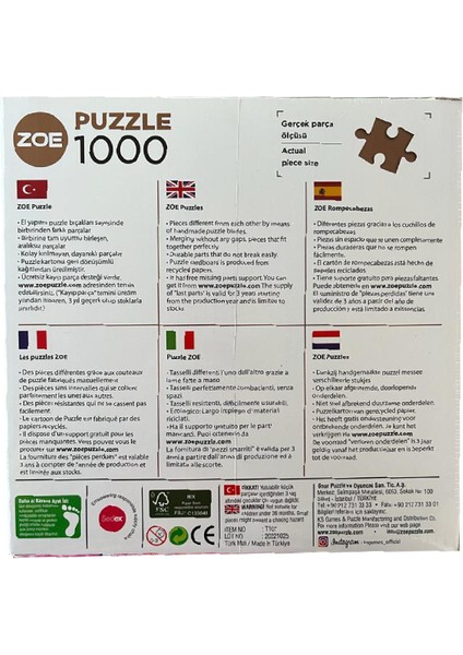 Hıgh Qualıty Zoe 1000  Parça New York Puzzle