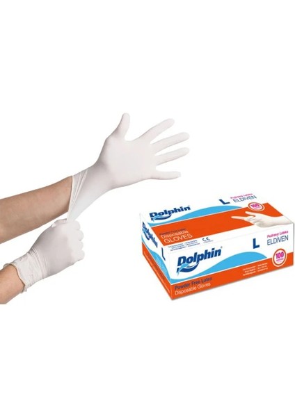 Lateks Pudrasız Muayene Eldiven L / 20PK x 100'LÜ (Koli)