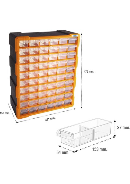 Full Mnb60 Monoblock Organizer Çekmece Seti 60 Lı