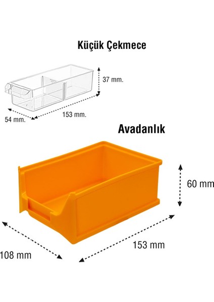 Full Avmnb39 Monoblock Avadanlıklı Organizer Çekmece Seti 39 Lu