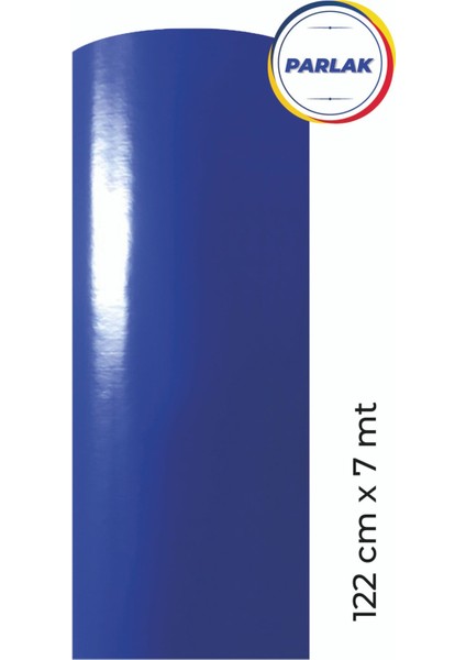 Parlak Lacivert Yapışkanlı Kaplama Folyosu 122 Cm X 7 Mt