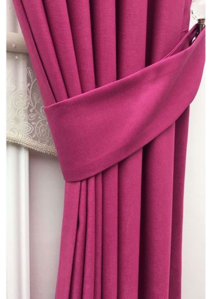 Ada Fon Perde Sık Pile (1'e 3 Pile) Fuşya fırsatları